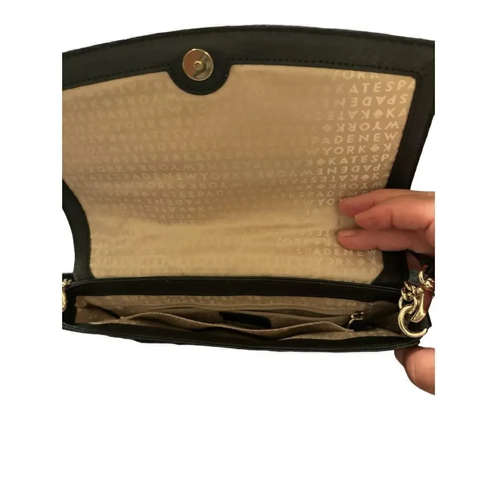 Kate Spade Women's Laurel Way Greer Convertible Crossbody Bag Black Cream NWOT